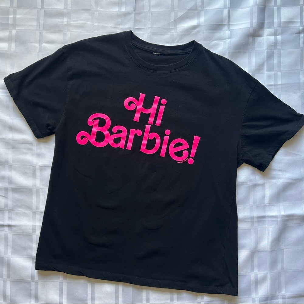 Black & Pink “Hi Barbie” Oversized Box Fit T-Shirt